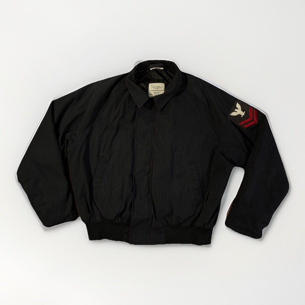 Vintage 90s US Navy Bomber Jacket Size L Short